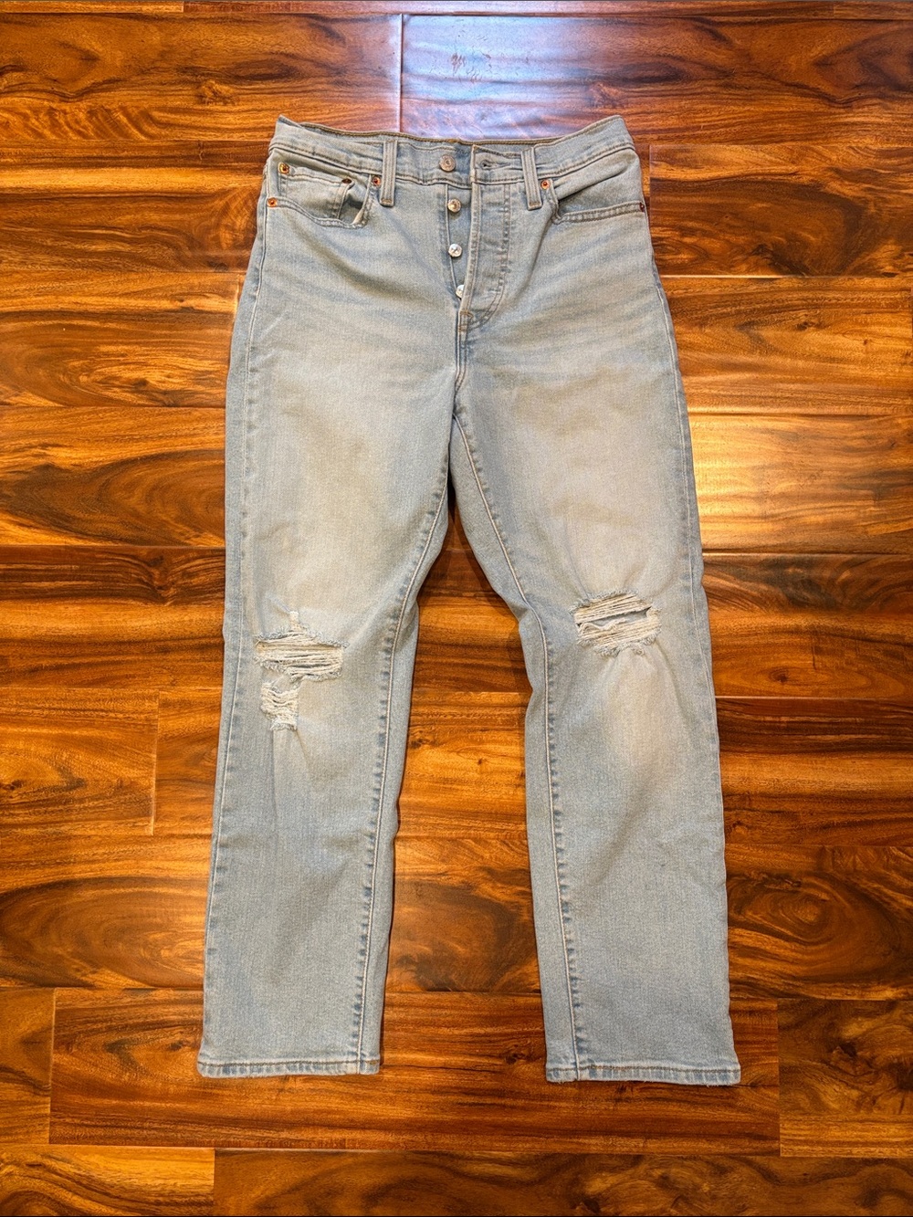 Levi’s Women’s Light Blue Distressed Jeans
